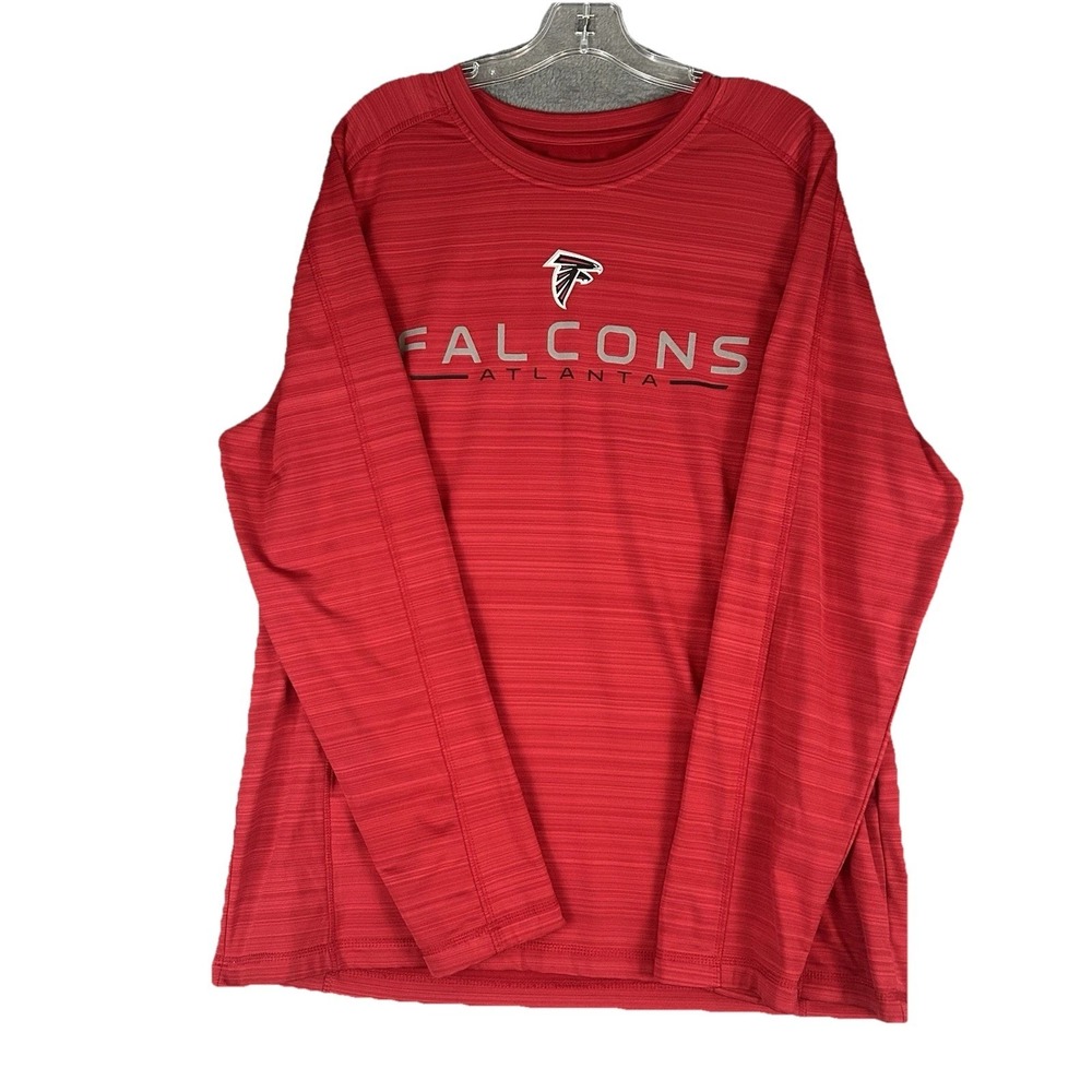 Atlanta Falcons Men's G111 Apparel NFL  Long Sleeve Shirt Red Size LRG